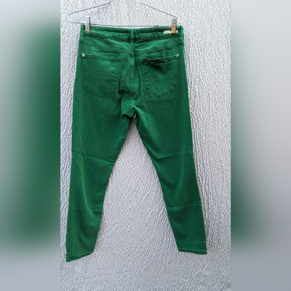 ANTHRO Pilcro & Letterpress Women's Kelly Green Mid-rise Skinny Jeans Size 30 - Picture 7 of 7